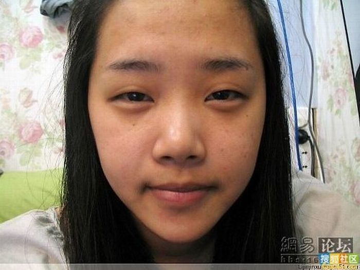 Asian girl face stomp