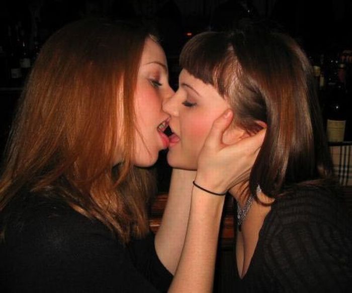 Beautiful girls kissing dicks