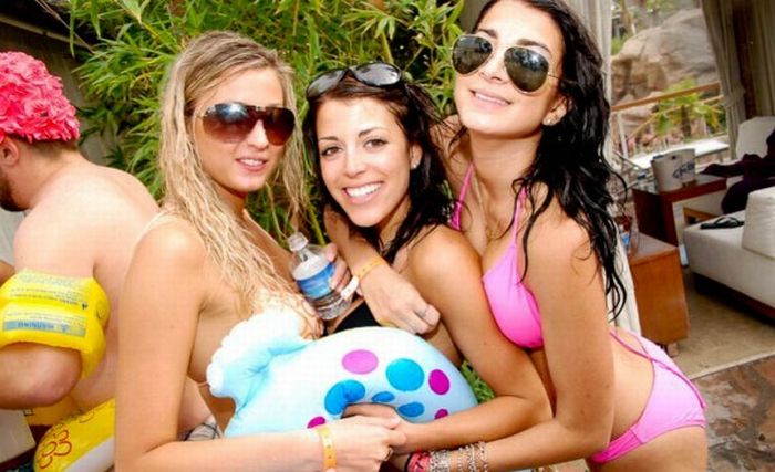 Party Sluts Having Pool Party Leads Into A Sex