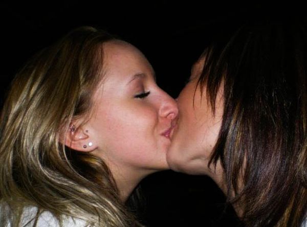 Beautiful girls kissing dicks