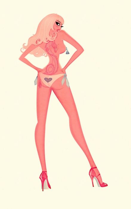 Pin Up Girl Illustrations Pics