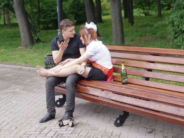 Public russian teen