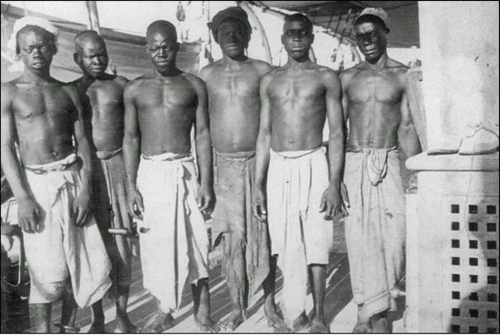 Vintage Photos Show Slave Shackles Being Removed By British Sailors