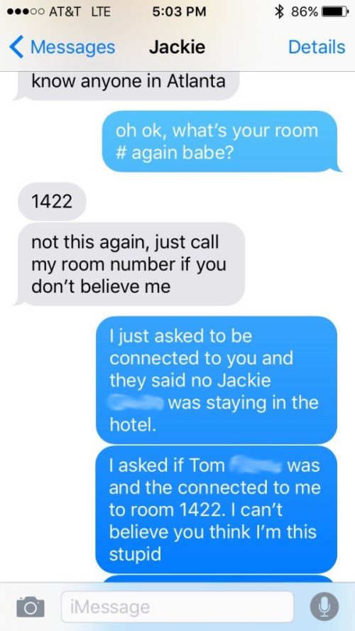 Boyfriend sent girlfriend when cheating