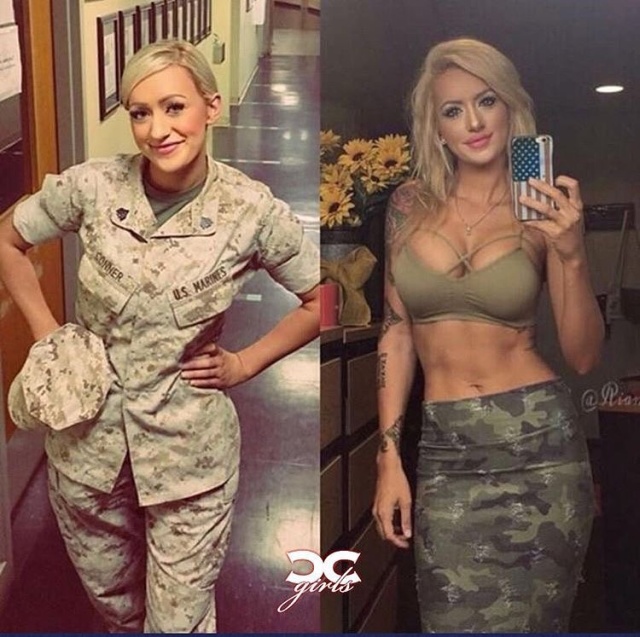 Hot U S Marine Known As Combat Barbie Pics