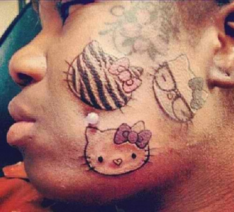 Face tattoo blowjob pic