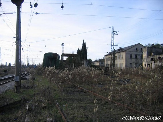 Abandoned Soviet train station in Abkhazia