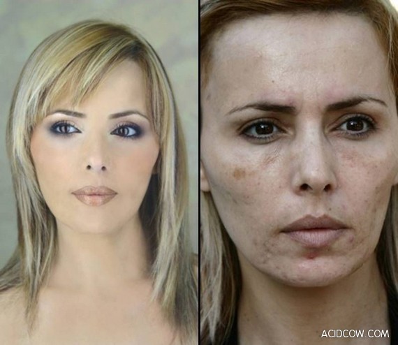 Girls Before and After Make-up (10 pics)