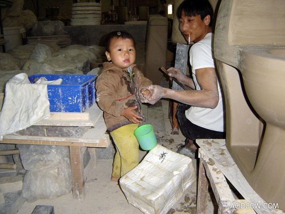 Production of Toilet Bowls in China (47 pics)