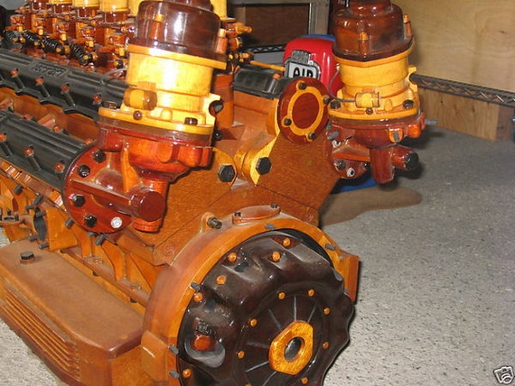 Amazing Hand-Built Wooden Ferrari Engine...