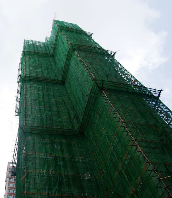 Bamboo scaffolding in Hong Kong (45 pics)