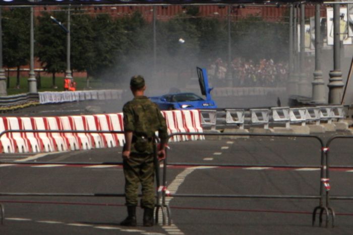 Bugatti crash during Formula One in Moscow (8 pics)