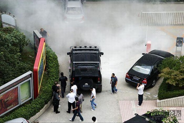 Burnt Hummer in China