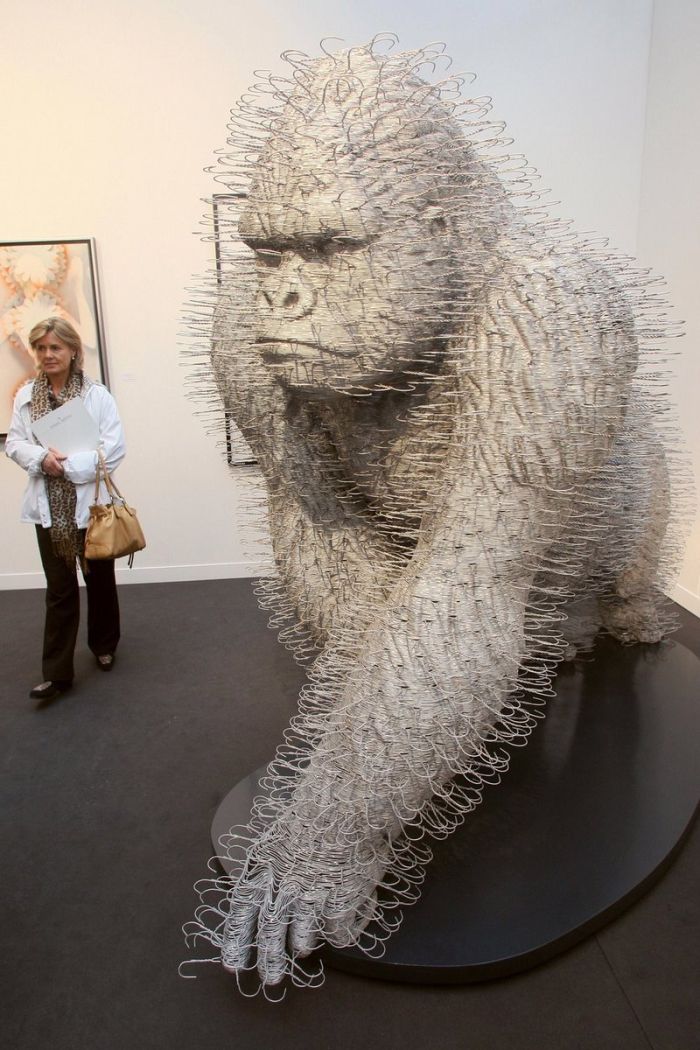 Sculptures Made Of Coathangers (8 pics)