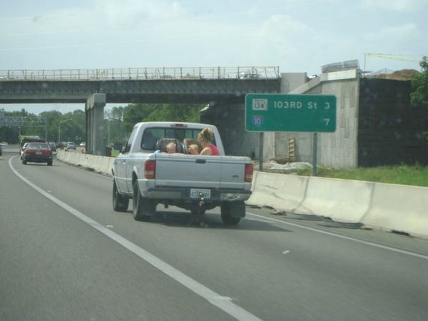 Children Riding In Cargo Area Of A Pickup Truck (6 pics)