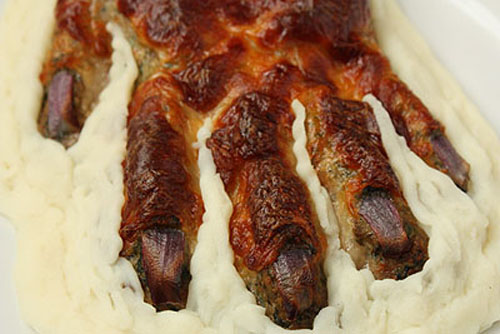 How to Make a Meat Hand for Halloween (30 pics)
