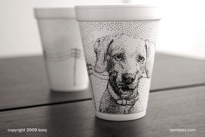 Sharpie Art on Styrofoam Cups (79 pics)