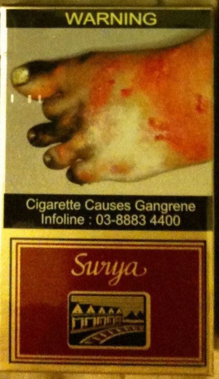 The Scariest Design of Cigarette Packs (6 pics)