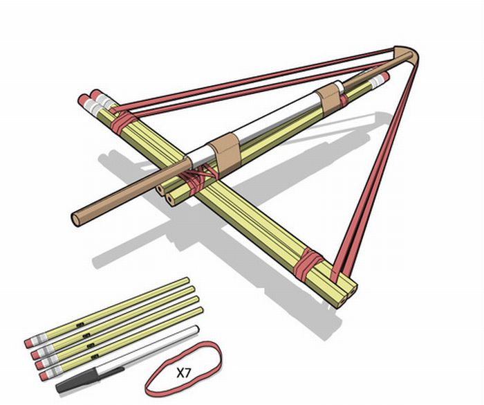 How to Build a Pencil Crossbow (8 pics)