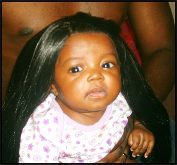 A Baby in a Lace Front Wig (4 pics)