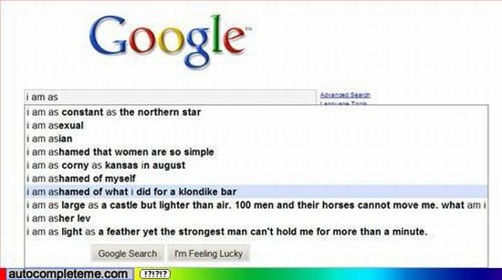 The funniest Google Suggest Screenshots. Part 4 (50 pics)