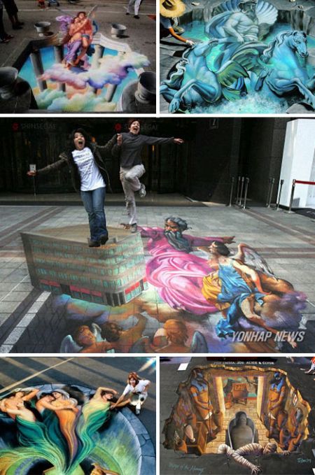 Stunning Works of 3D Street Painting & Mural Art (25 pics)