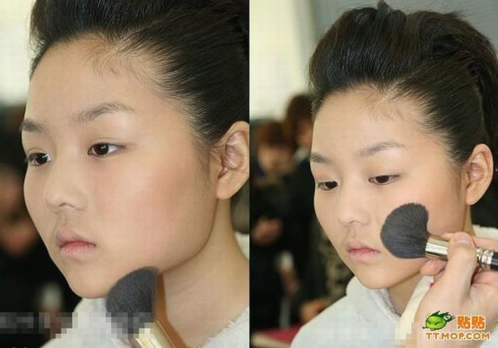Chinese girl before and after makeup. Part 3 (16 pics)