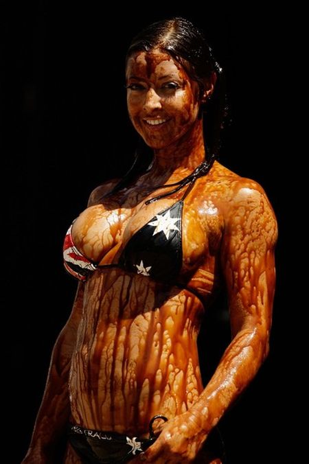 Vegemite Bikini Wrestling in Australia (9 pics)