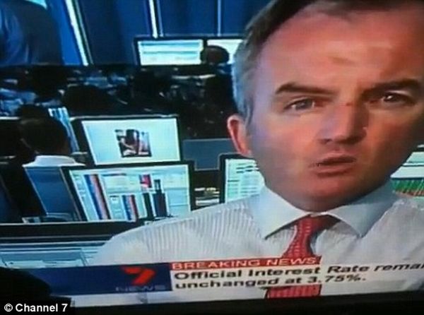 A Banker Busted on Live TV (5 pics + video)