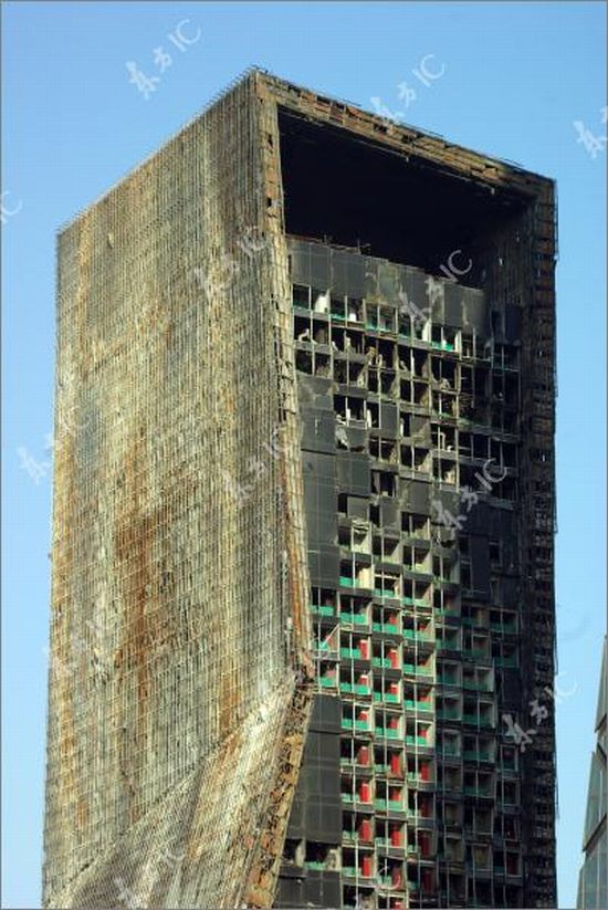 CCTV Tower One Year After the Fire (16 pics)