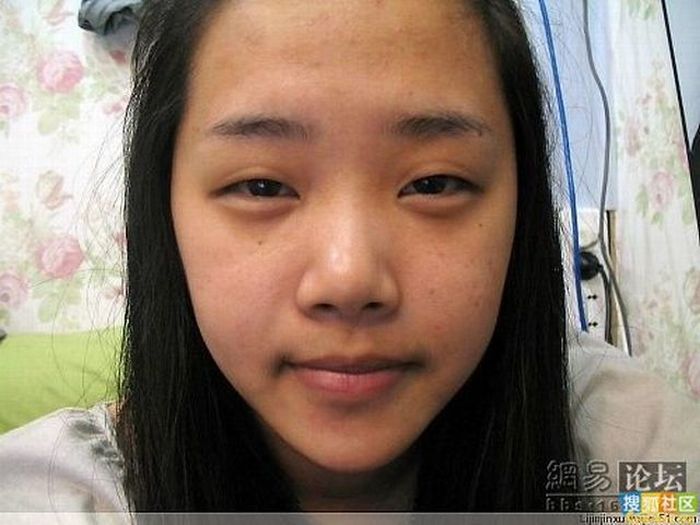 Asian Girl Before and After Makeup (13 pics)