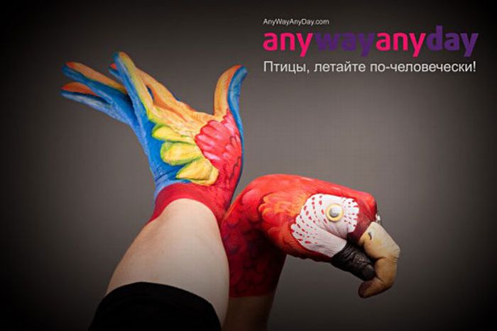 Painted Hands in Advertising (32 pics)