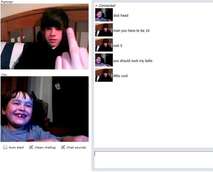 Offensive 8-year-old Boy on Chatroulette (14 pics)
