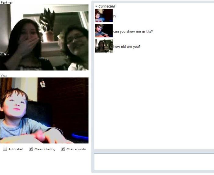 Offensive 8-year-old Boy on Chatroulette (14 pics)