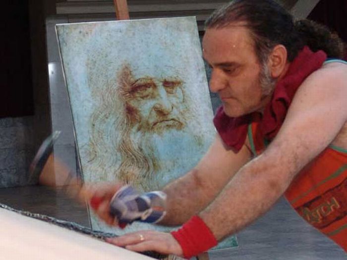 The Largest Nail And Toothpicks Mosaic Ever Made (26 pics)