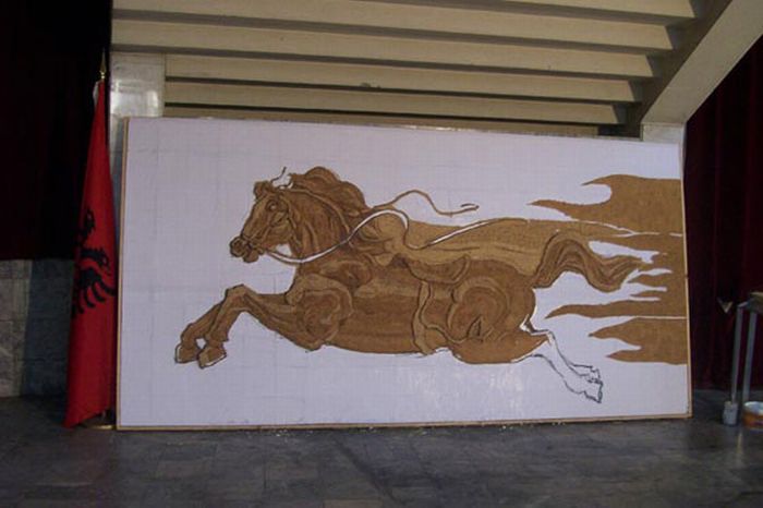 The Largest Nail And Toothpicks Mosaic Ever Made (26 pics)