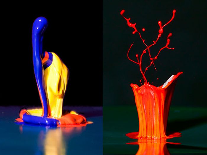Colorful High-Speed Water Figures (13 pics)