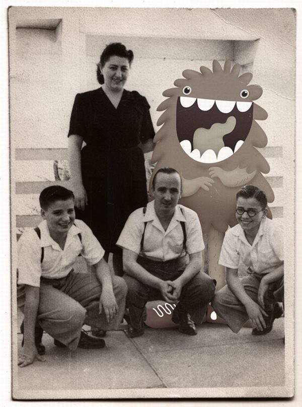 Monsters Invading Old Photos (50 pics)