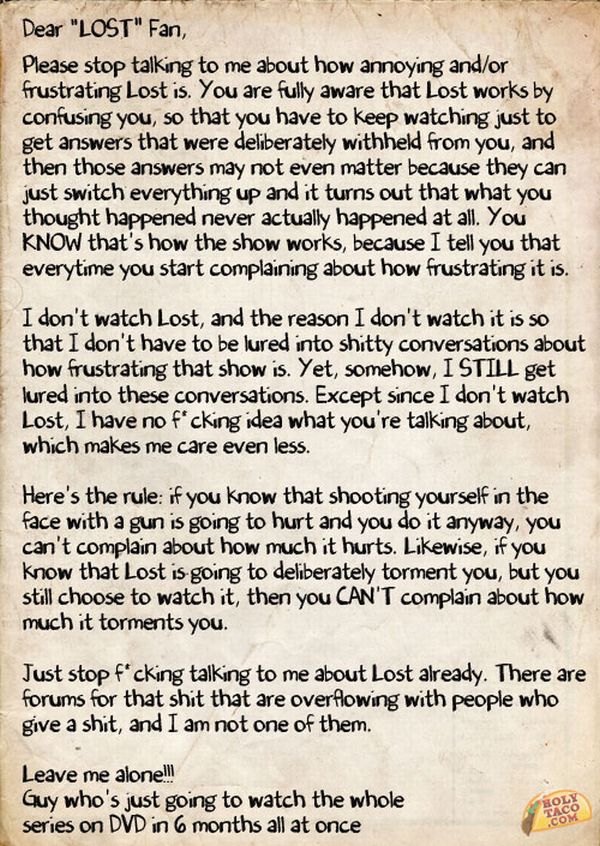 Letters to Annoying People (7 pics)