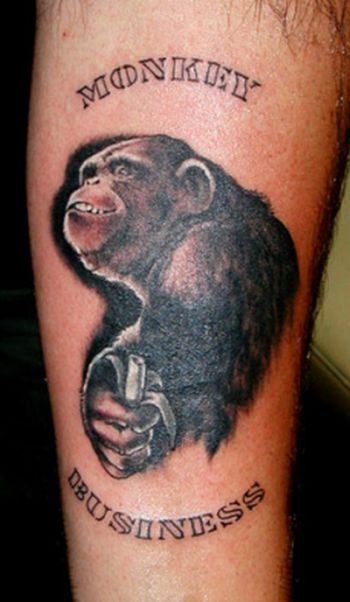 Funny Monkey Tattoos (20 pics)