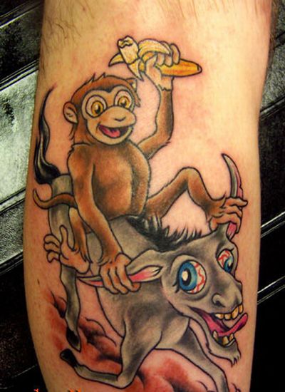 Aggregate more than 71 funny monkey tattoo latest  ineteachers