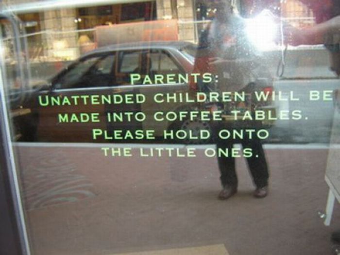 Unattended Kids Signs (26 pics)