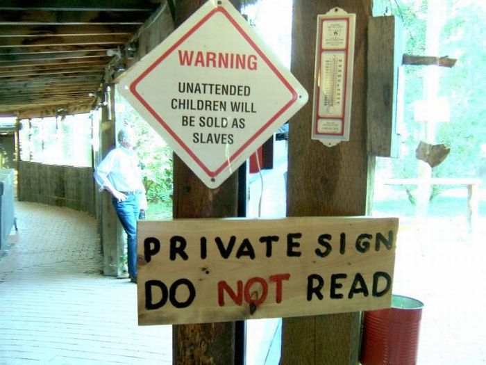 Unattended Kids Signs (26 pics)