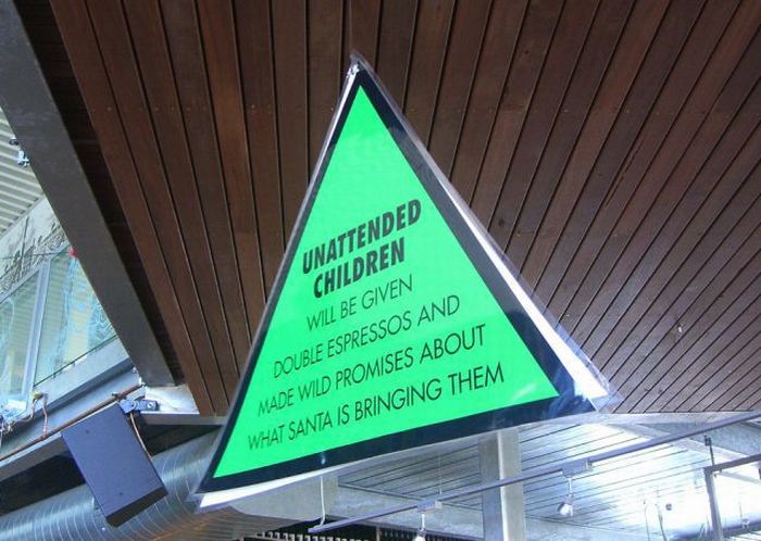 Unattended Kids Signs (26 pics)