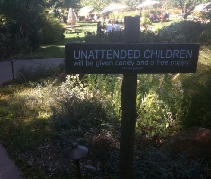 Unattended Kids Signs (26 pics)