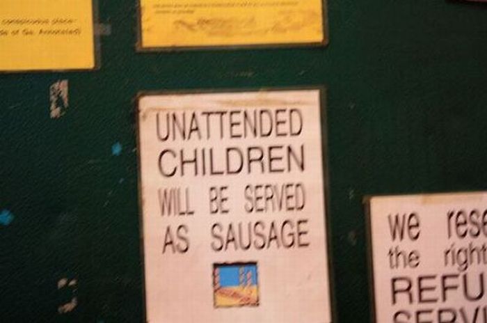 Unattended Kids Signs (26 pics)