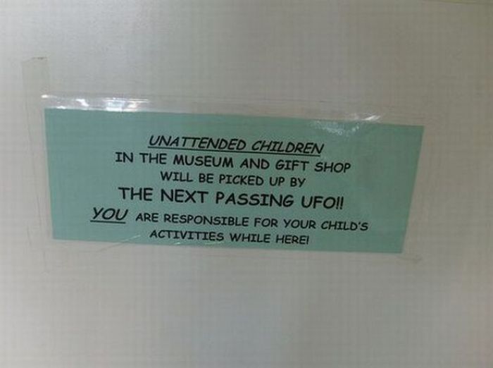 Unattended Kids Signs (26 pics)