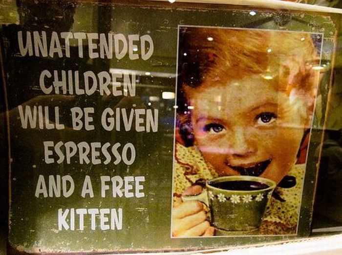 Unattended Kids Signs (26 pics)