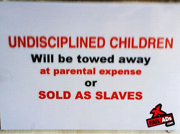 Unattended Kids Signs (26 pics)