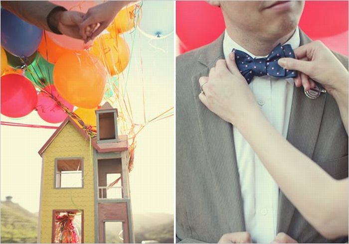 Wedding Pictures Inspired by Disney Pixar's Movie "Up" (9 pics)
